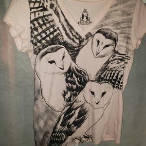Light Pink Bear Dance Owl V Neck